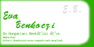 eva benkoczi business card